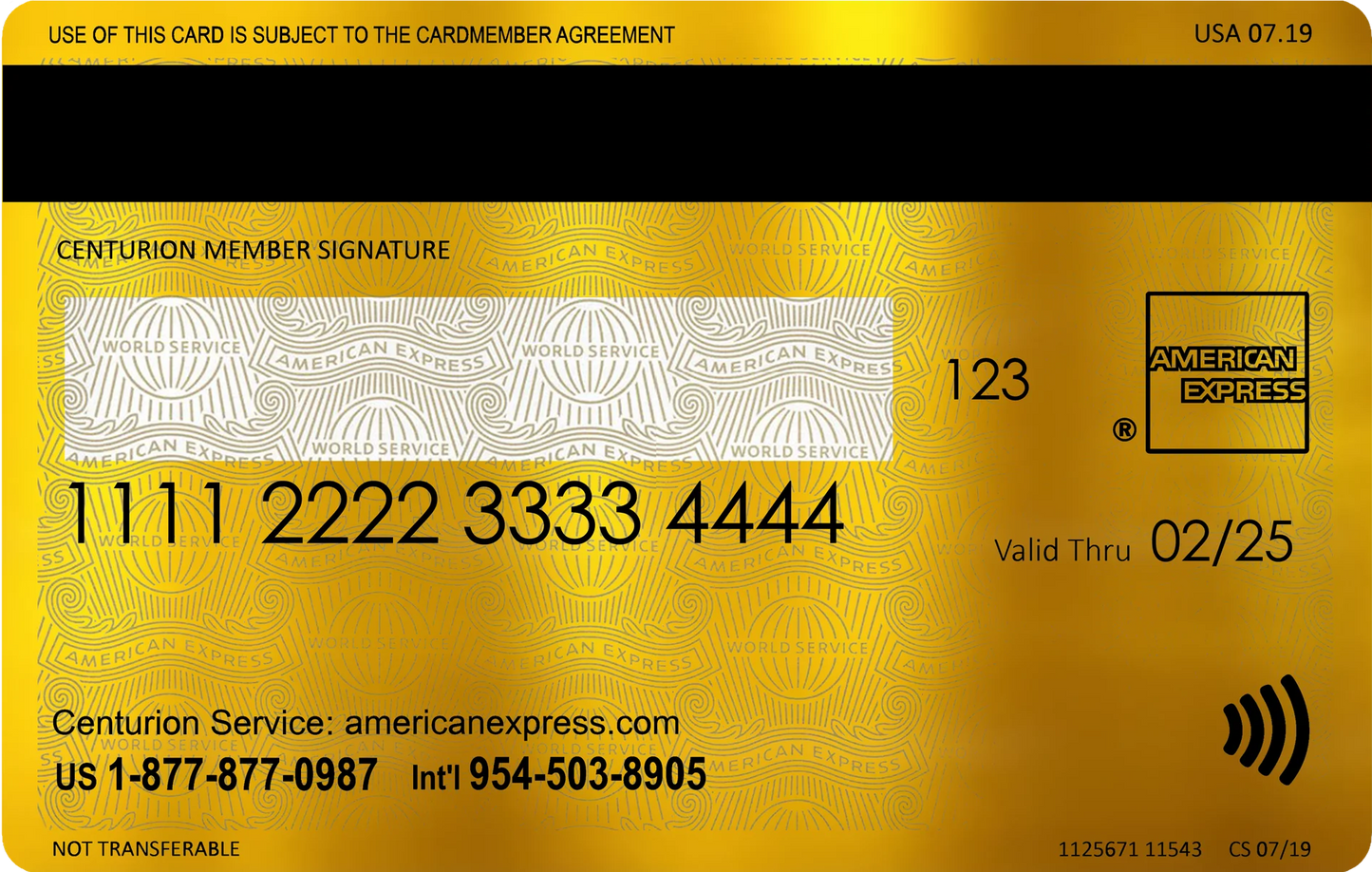 24k Mirrored Gold American Express